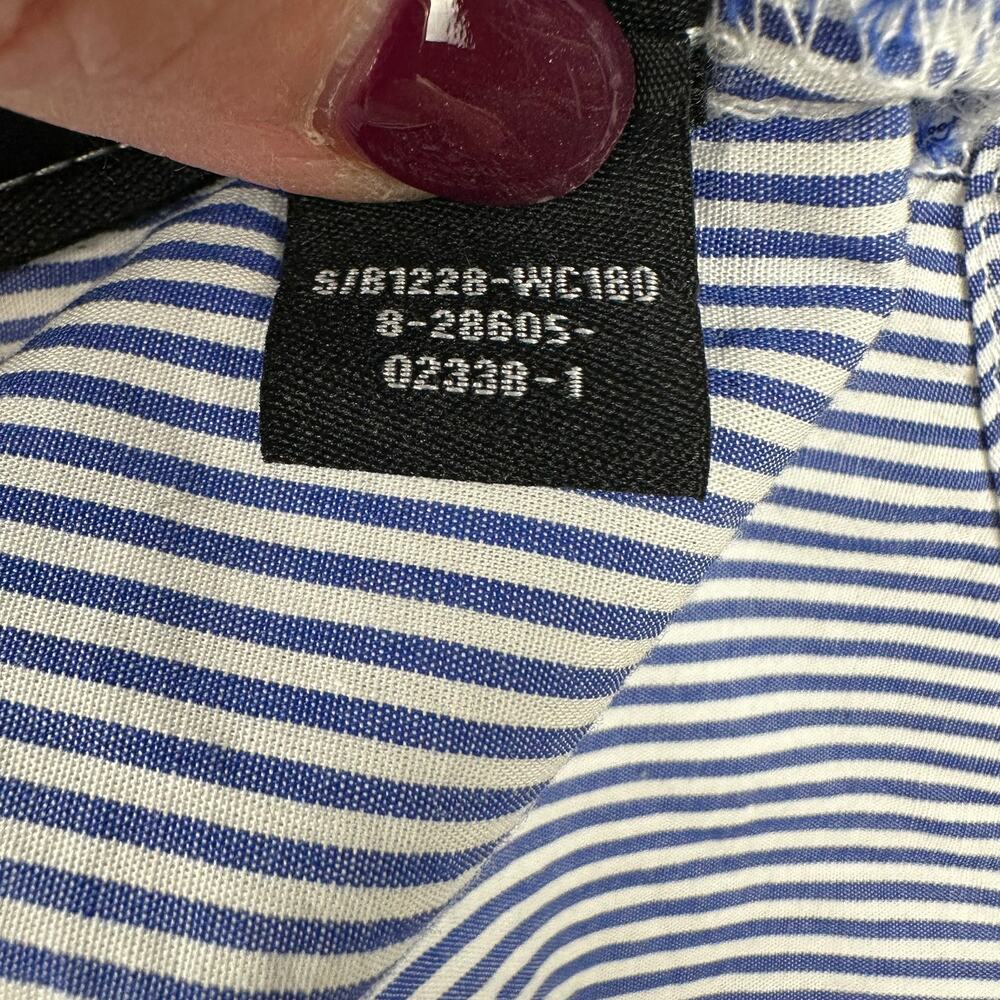 NEW Sanctuary Evereve Sorrel Tie Back Shirt Blouse Striped Nautical Blue XS - Picture 11 of 12